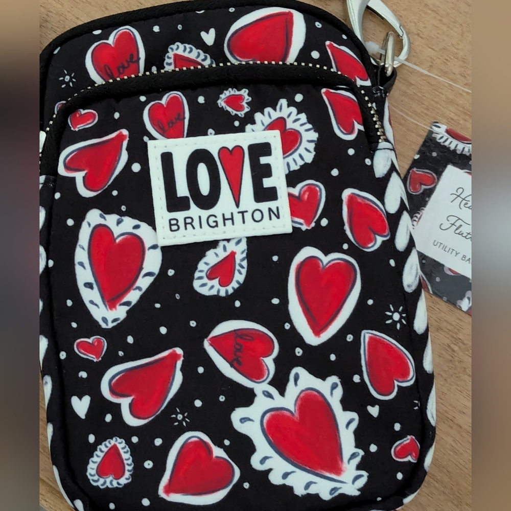 Brighton NWT Hearts A Flutter Utility Bag ❤️ - Picture 2 of 11